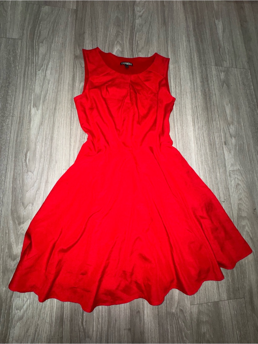 Express Bright Red Sleeveless Midi Dress - Read Description